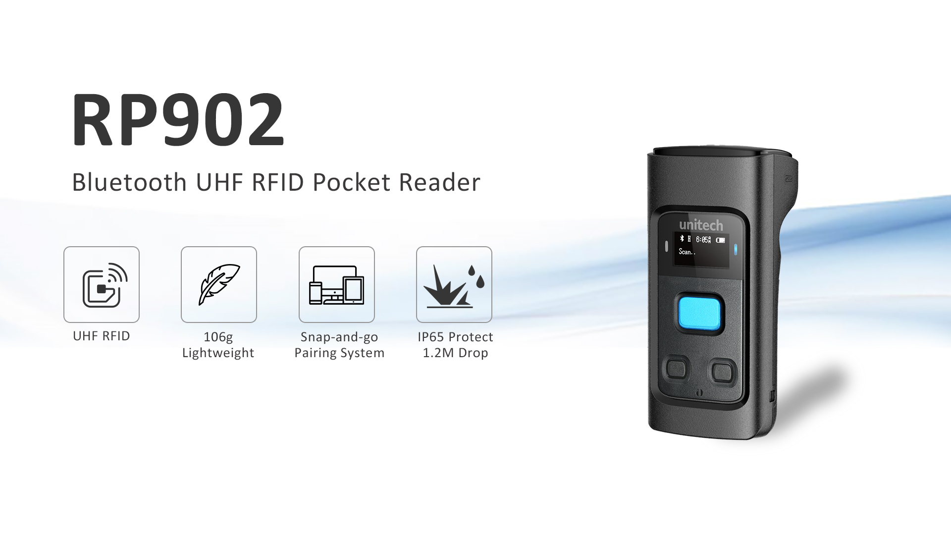 Rp902 Bluetooth Uhf Rfid Pocket Reader │ Unitech 1592